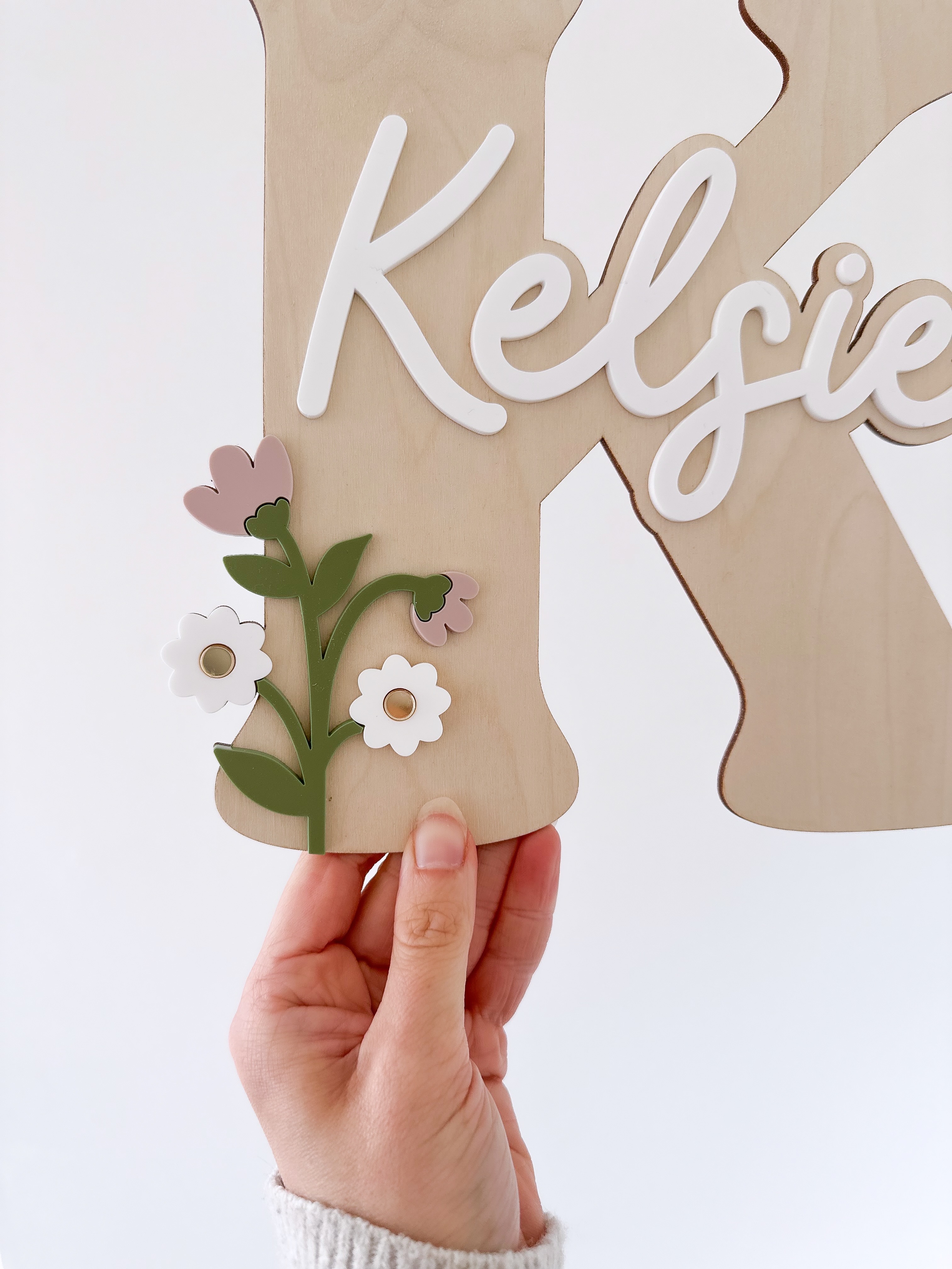 Floral Initial Name Sign image 4