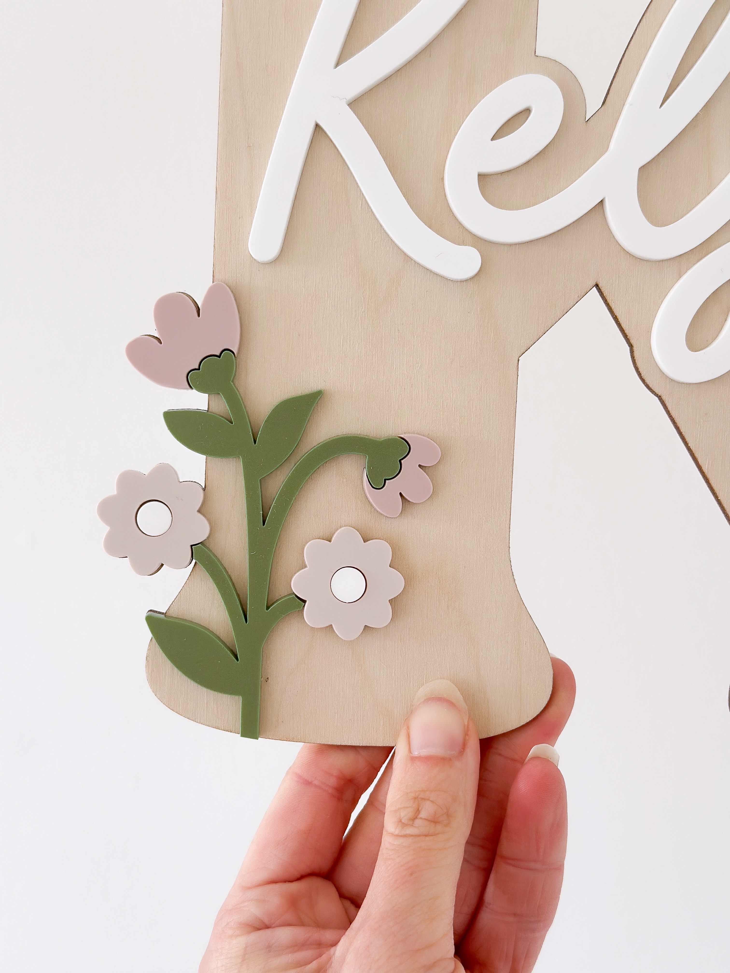 Floral Initial Name Sign image 5