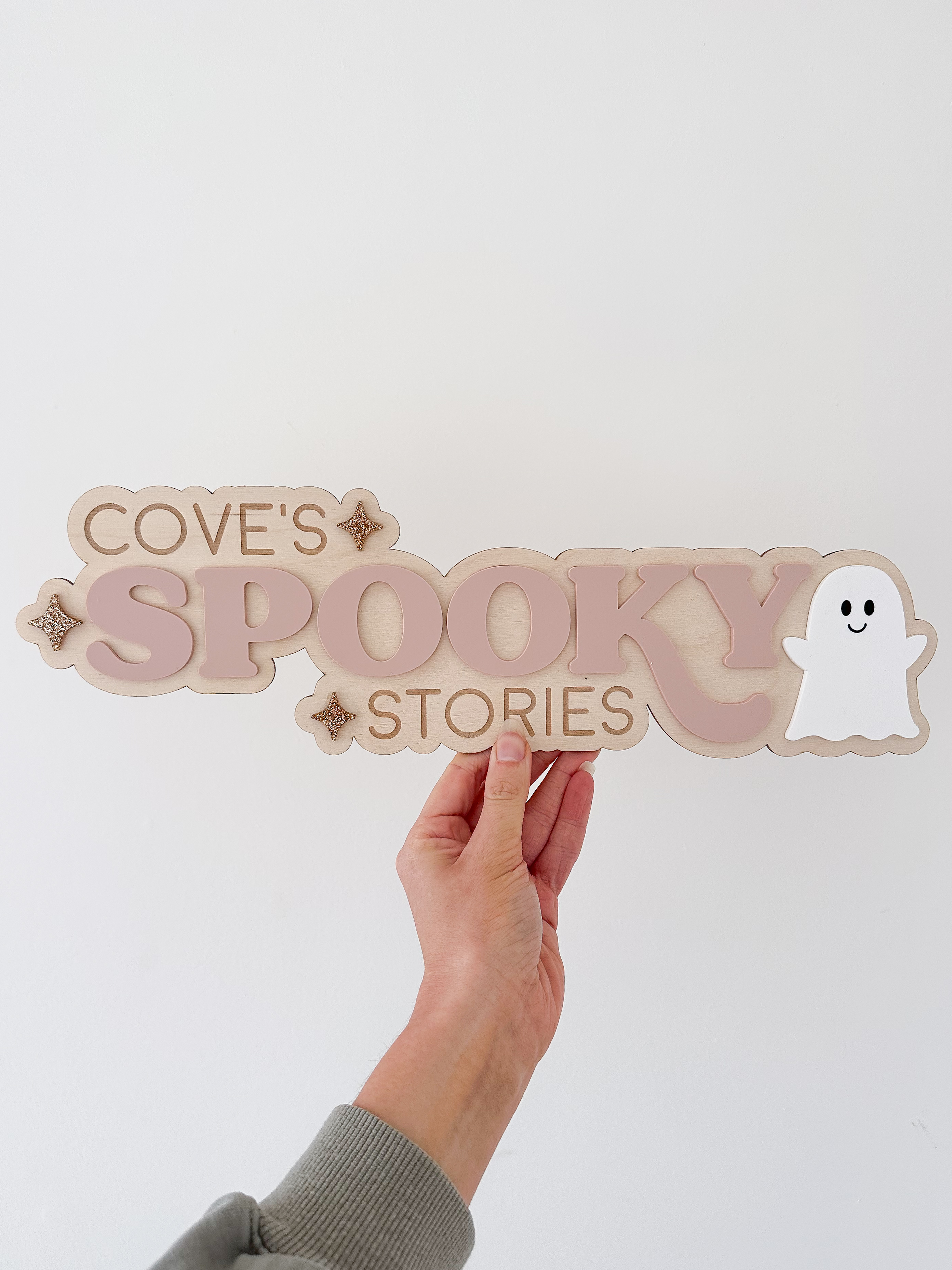 Double Layered Spooky Halloween Bookshelf Sign
