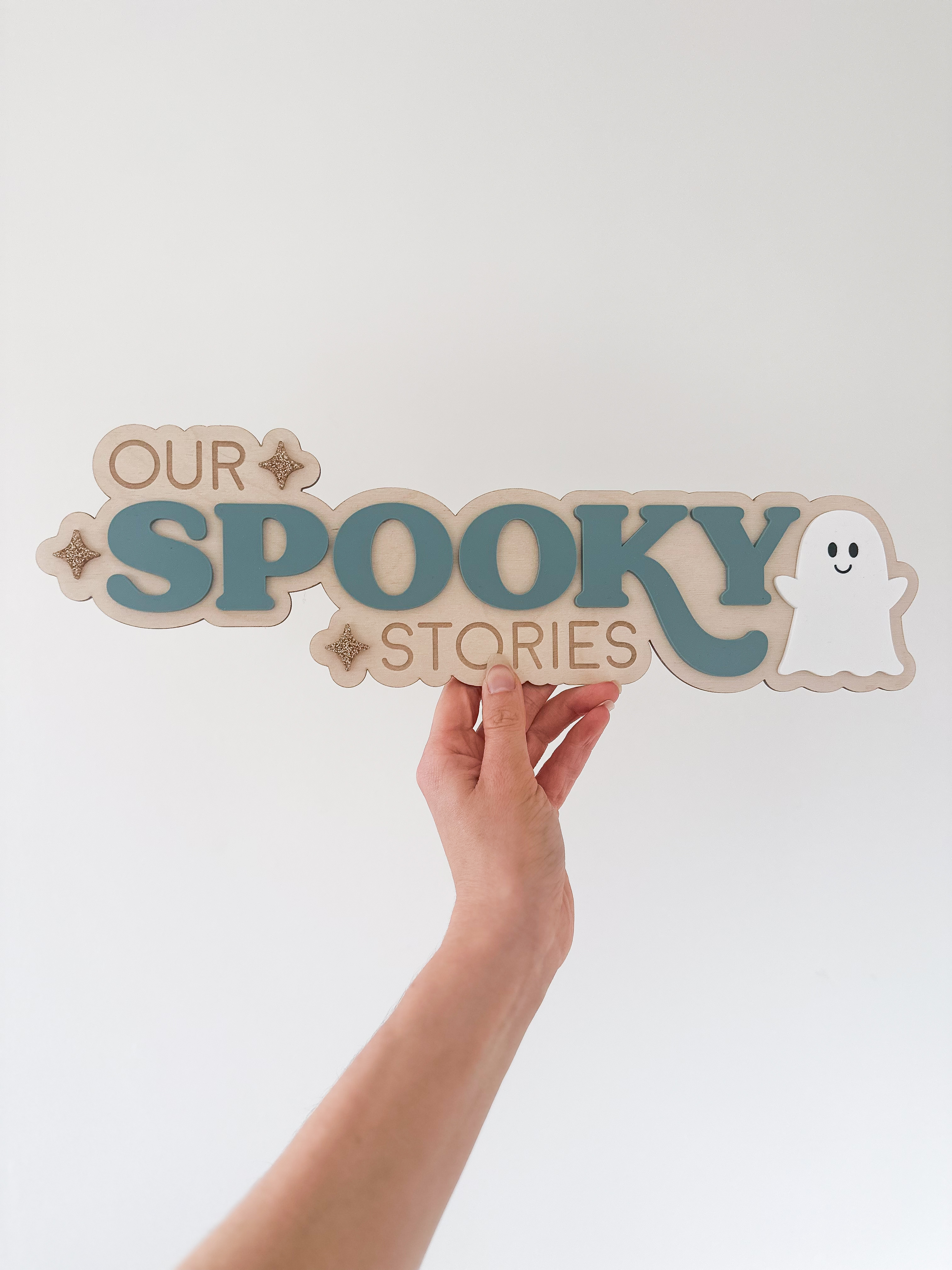 Double Layered Spooky Halloween Bookshelf Sign image 5