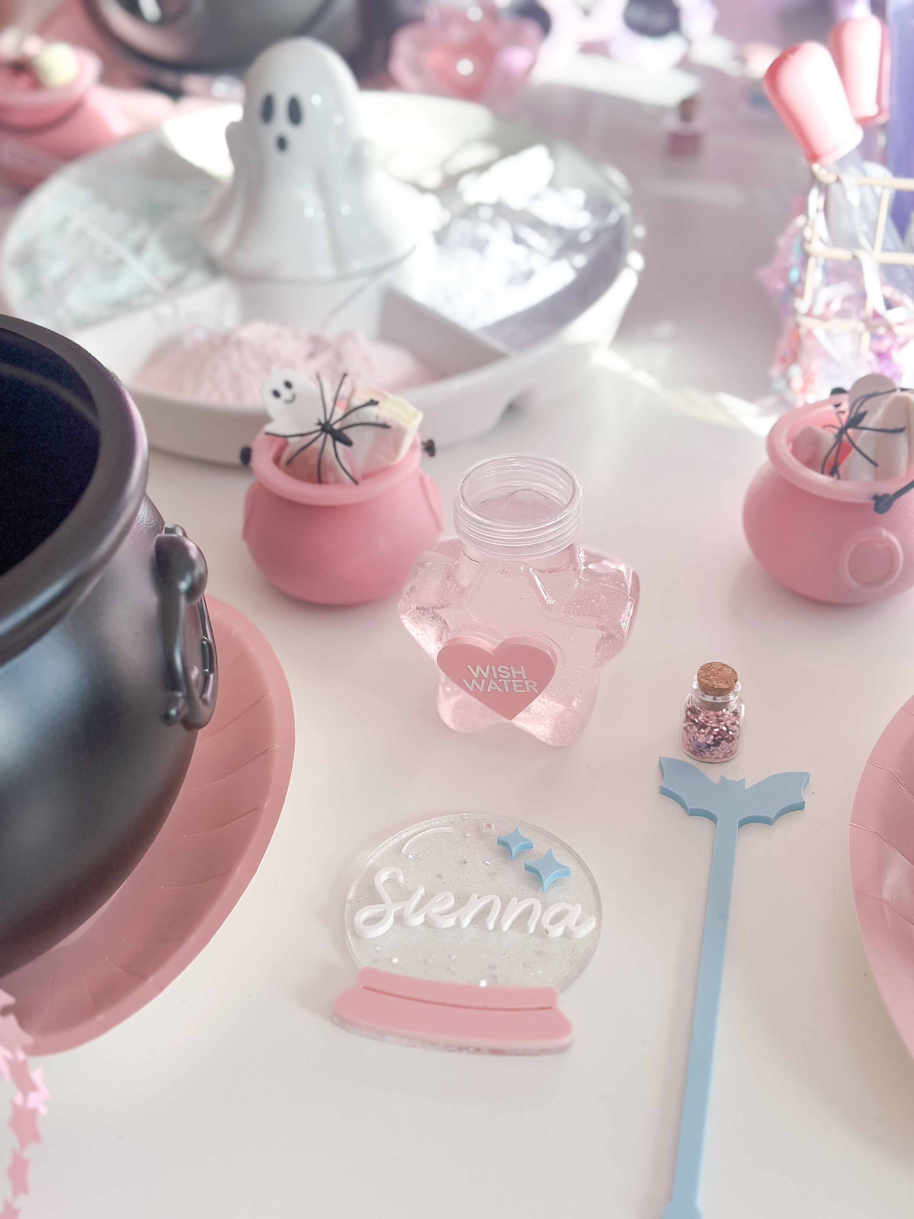 Personalised Sparkly Crystal Ball Boo Bakset Tag image 4
