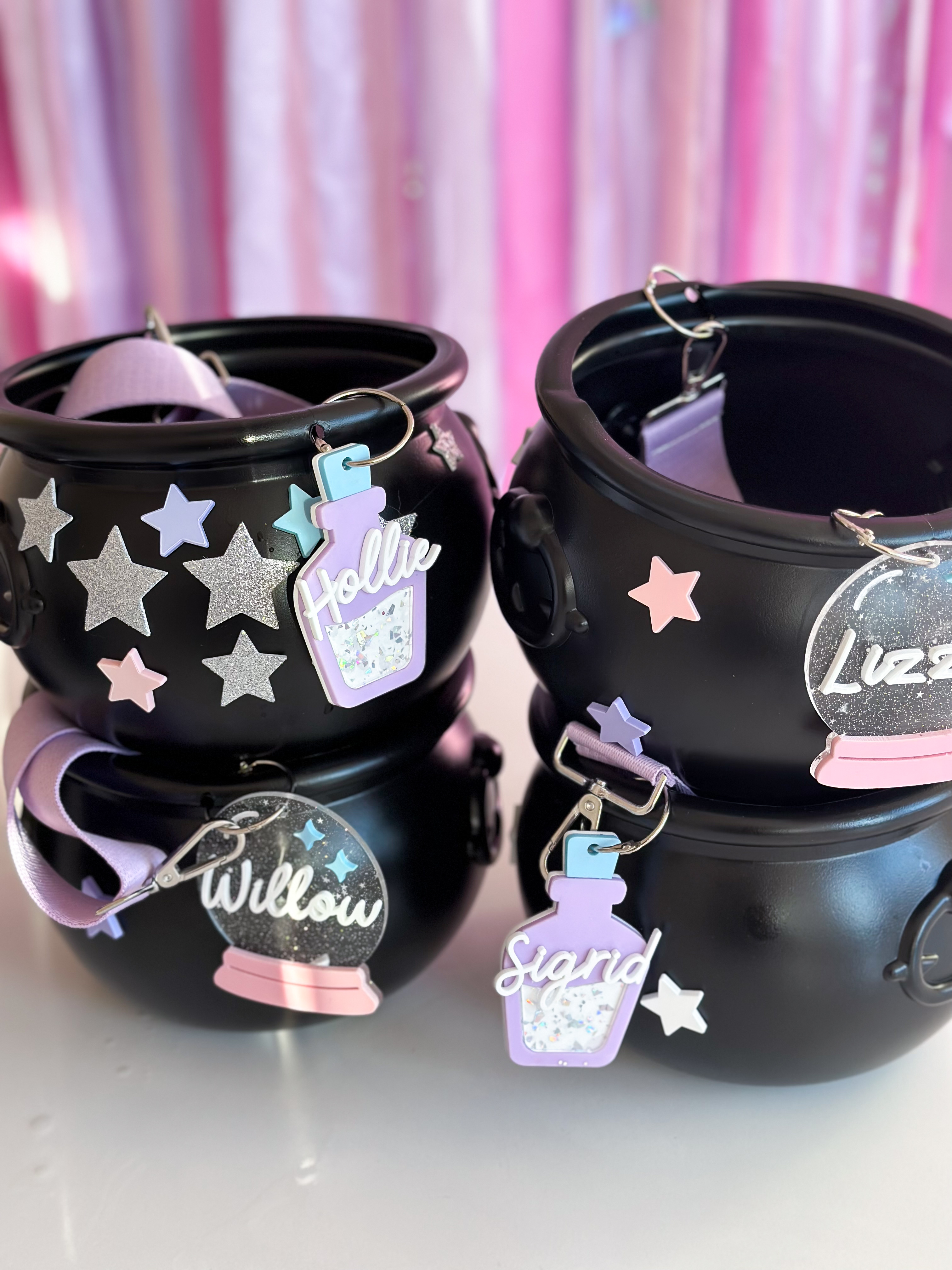 Personalised Sparkly Potion Bottle Boo Basket Tag image 3