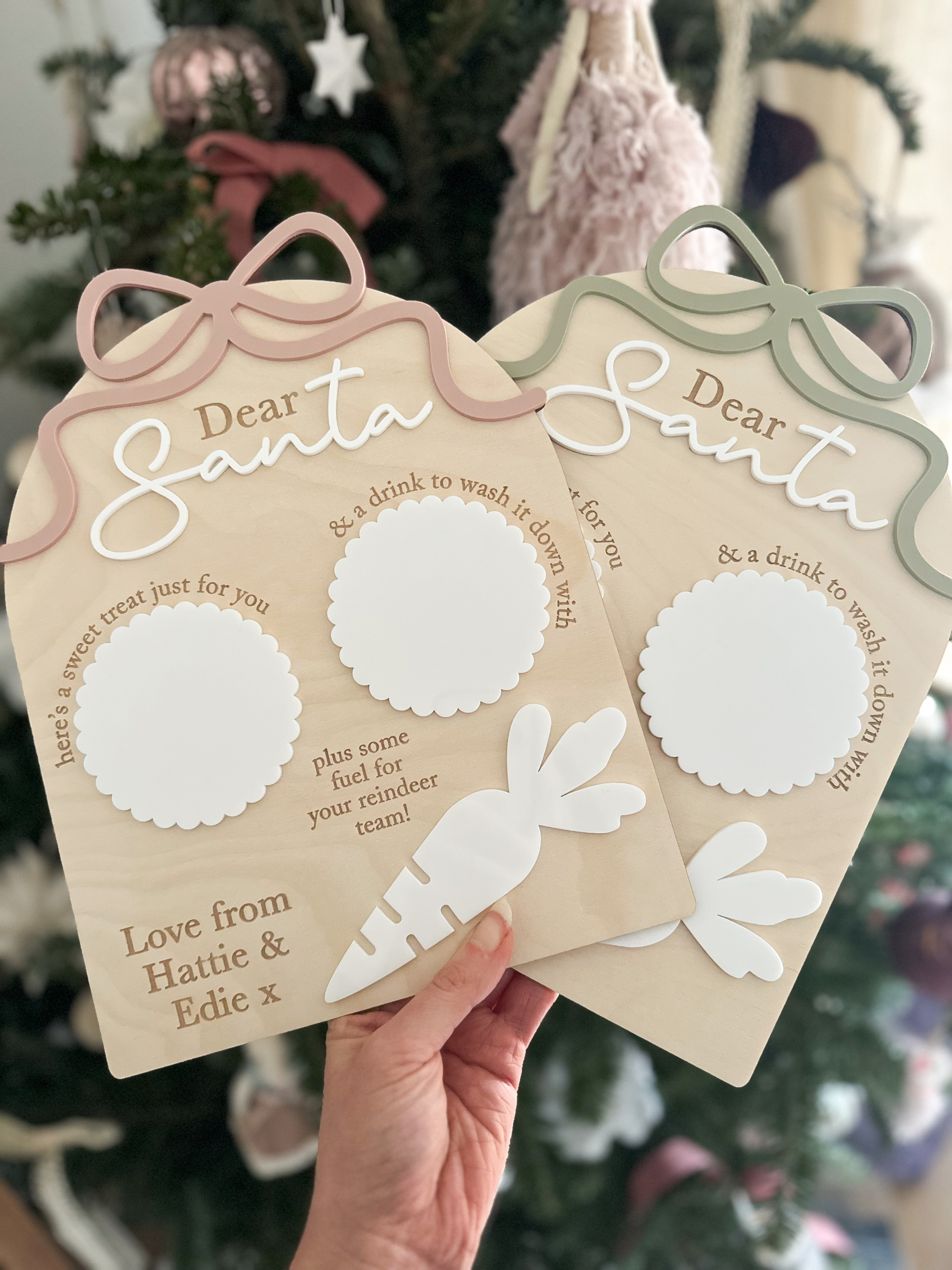 Personalised Dear Santa Bow Treat Board image 4