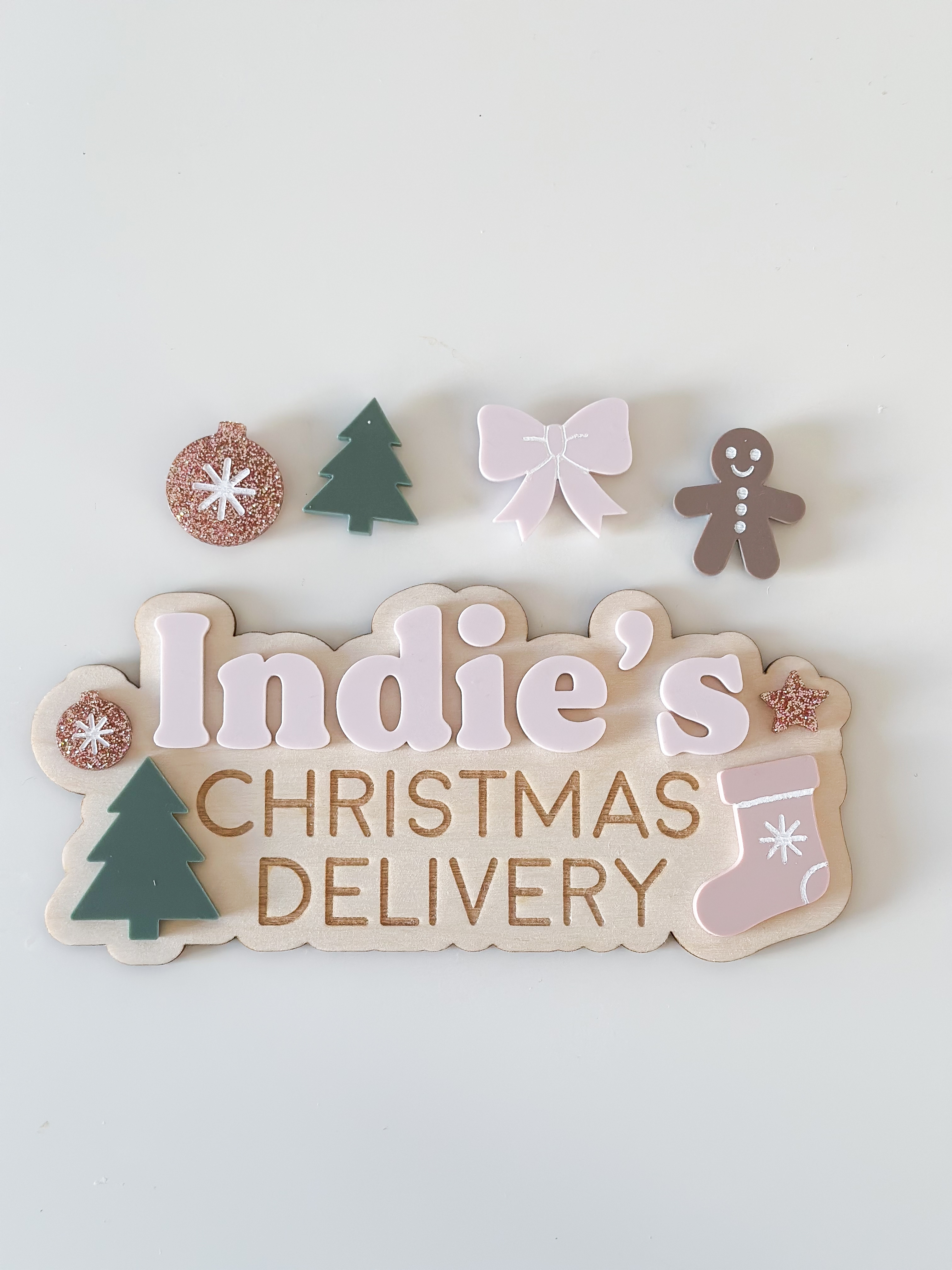 Interchangeable Personalised Christmas Crate (Tree & Stocking) image 4