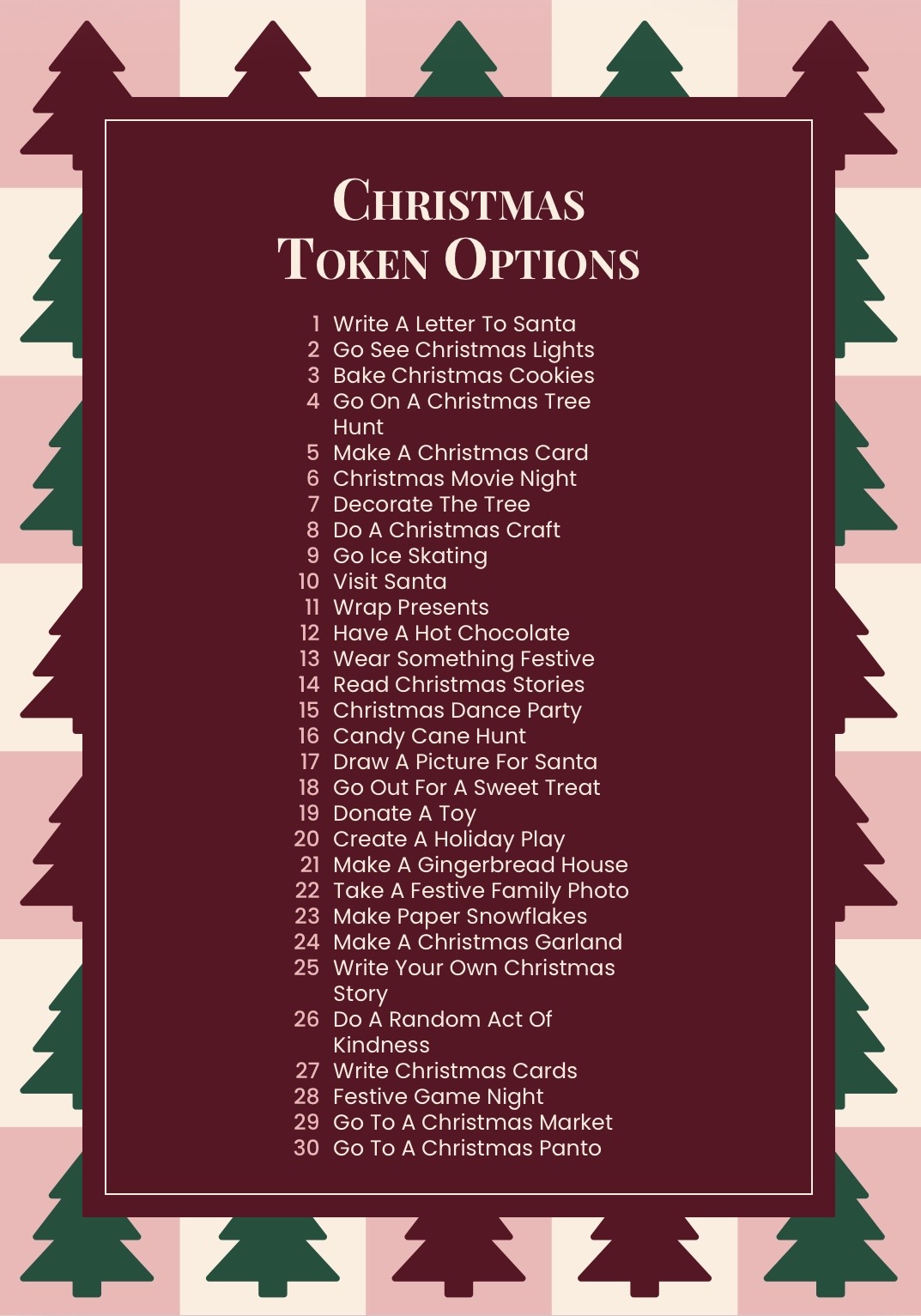 Christmas Advent Calendar Activity Tokens image 5