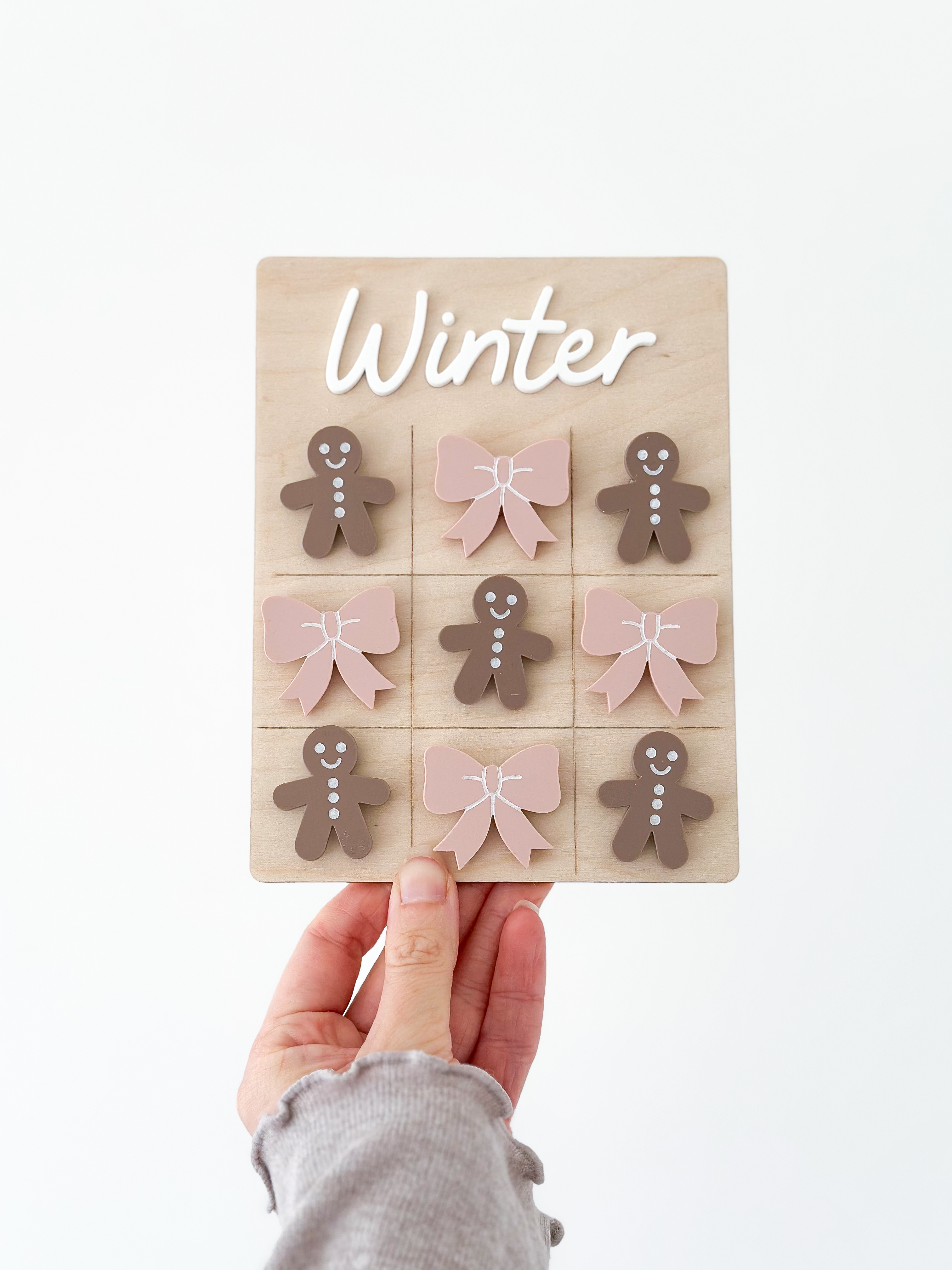 Festive Personalised Interchangeable Tik Tak Toe/ Knots and crosses game image 3