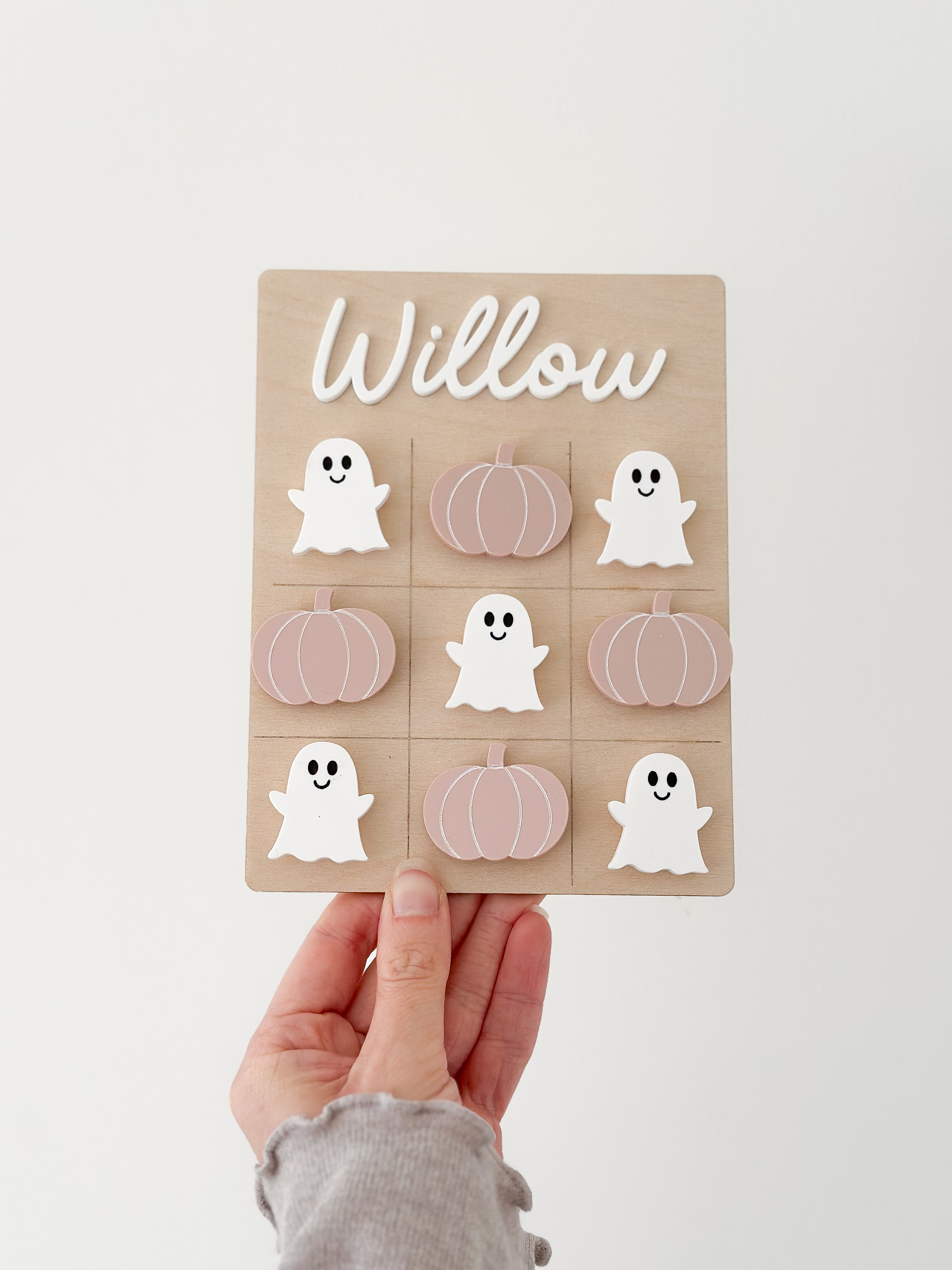 Personalised Halloween Interchangeable Tik Tak Toe/ Knots & Crosses game image 4