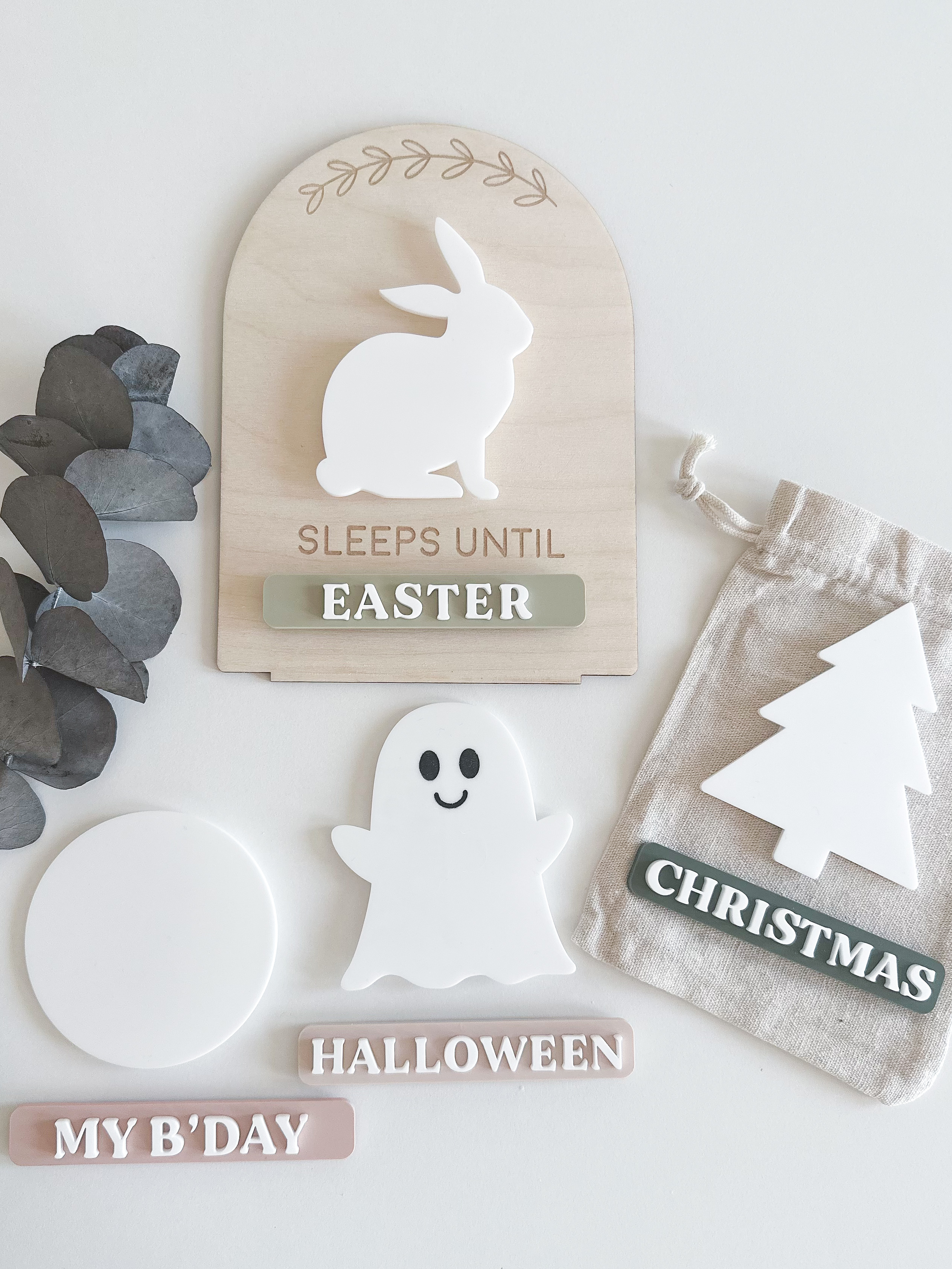 Birthday Countdown Board | Interchangeable Sleeps Until Board | Wooden Birthday Countdown image 8
