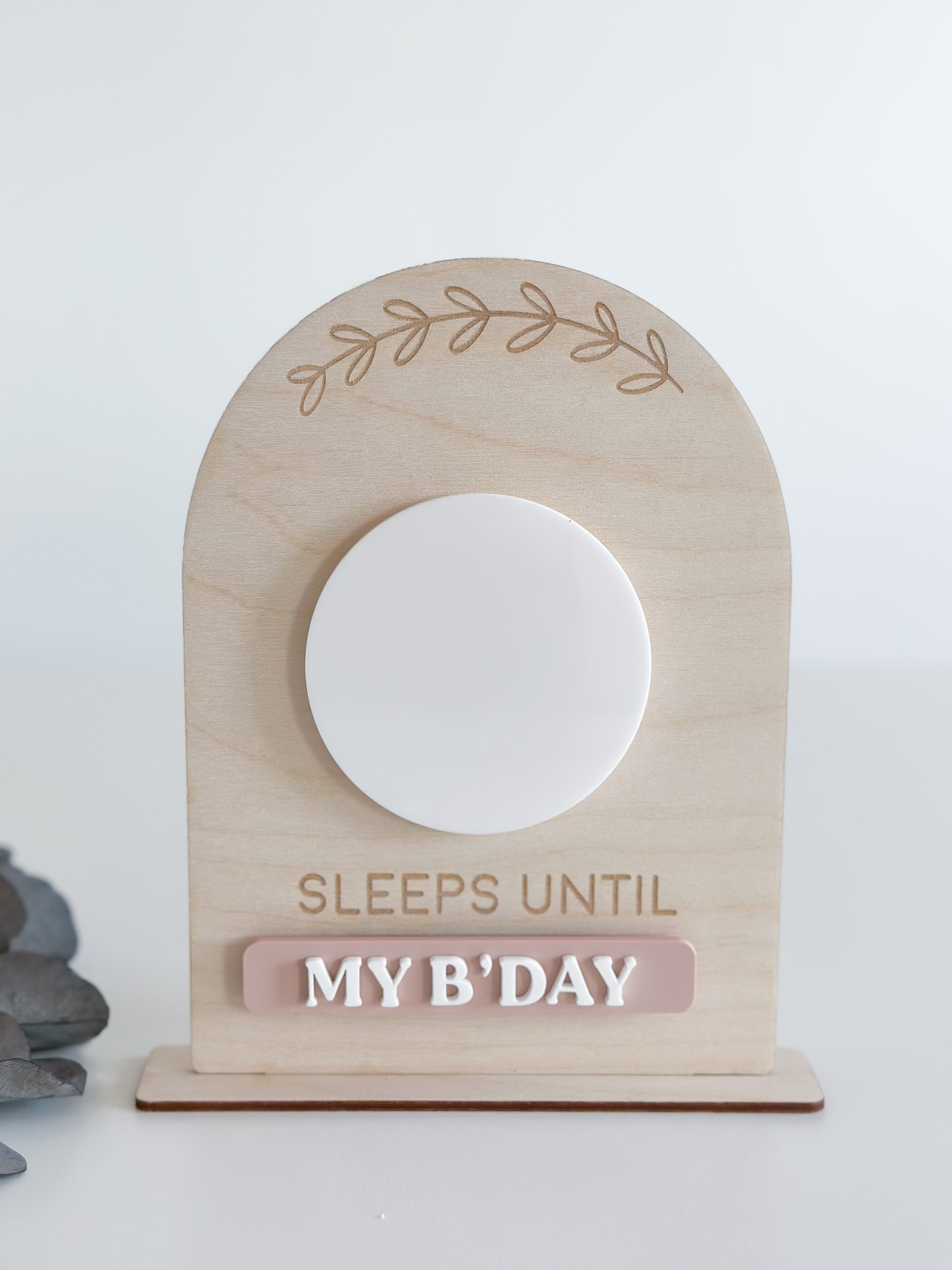 Birthday Countdown Board | Interchangeable Sleeps Until Board | Wooden Birthday Countdown image 3