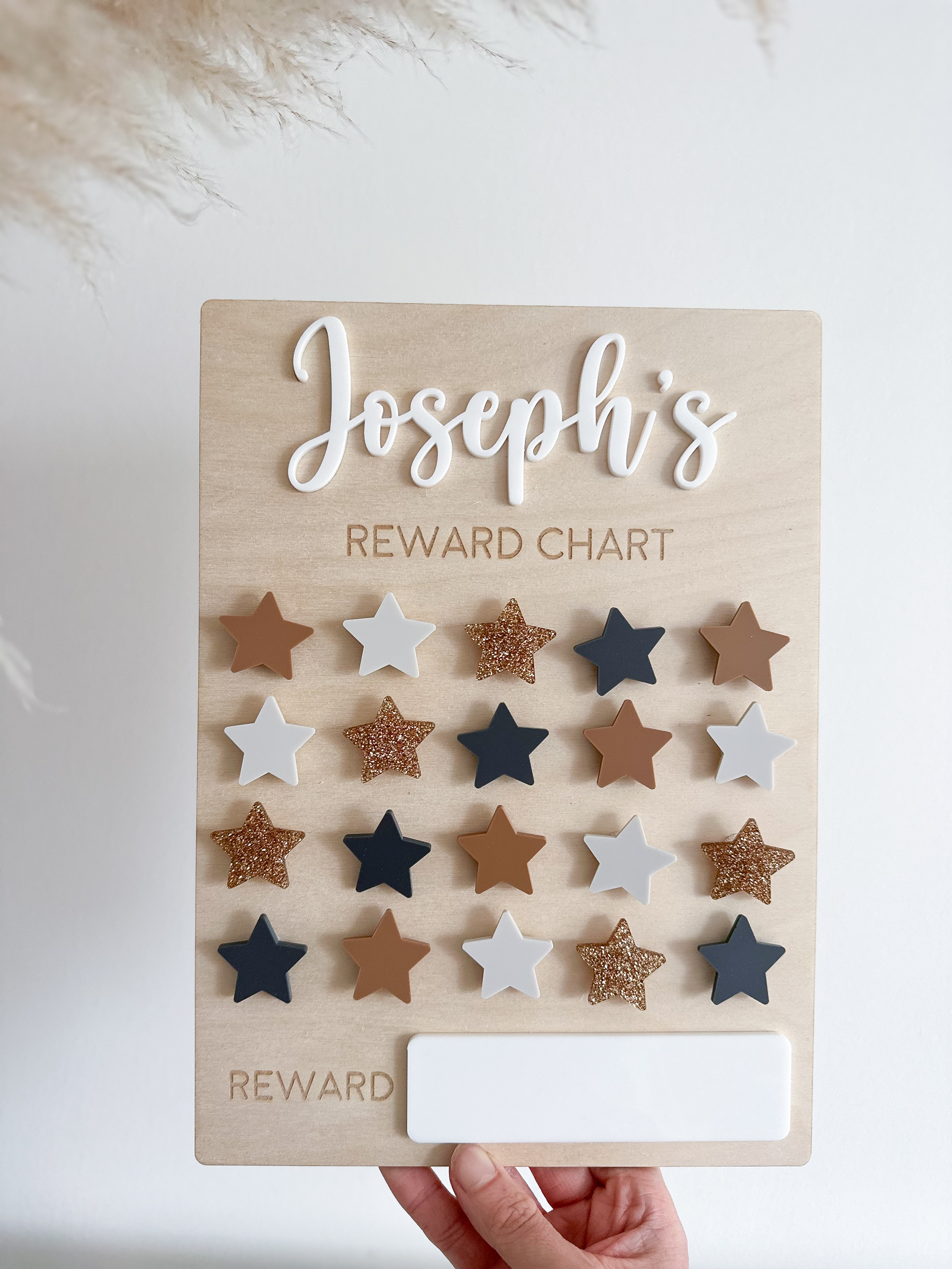 Personalised Reusable Wooden Star Reward Chart image 10