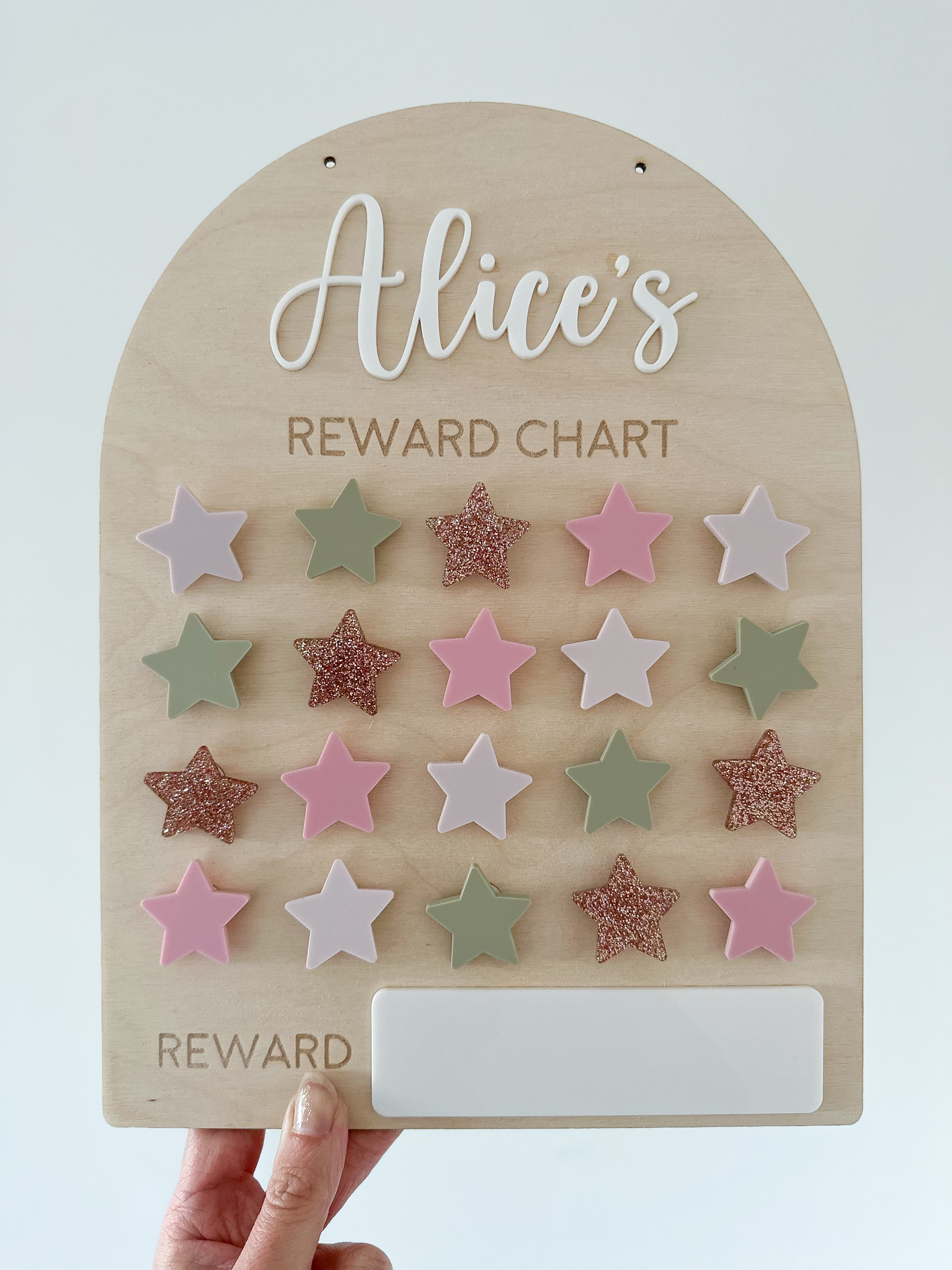 Personalised Reusable Wooden Star Reward Chart image 14