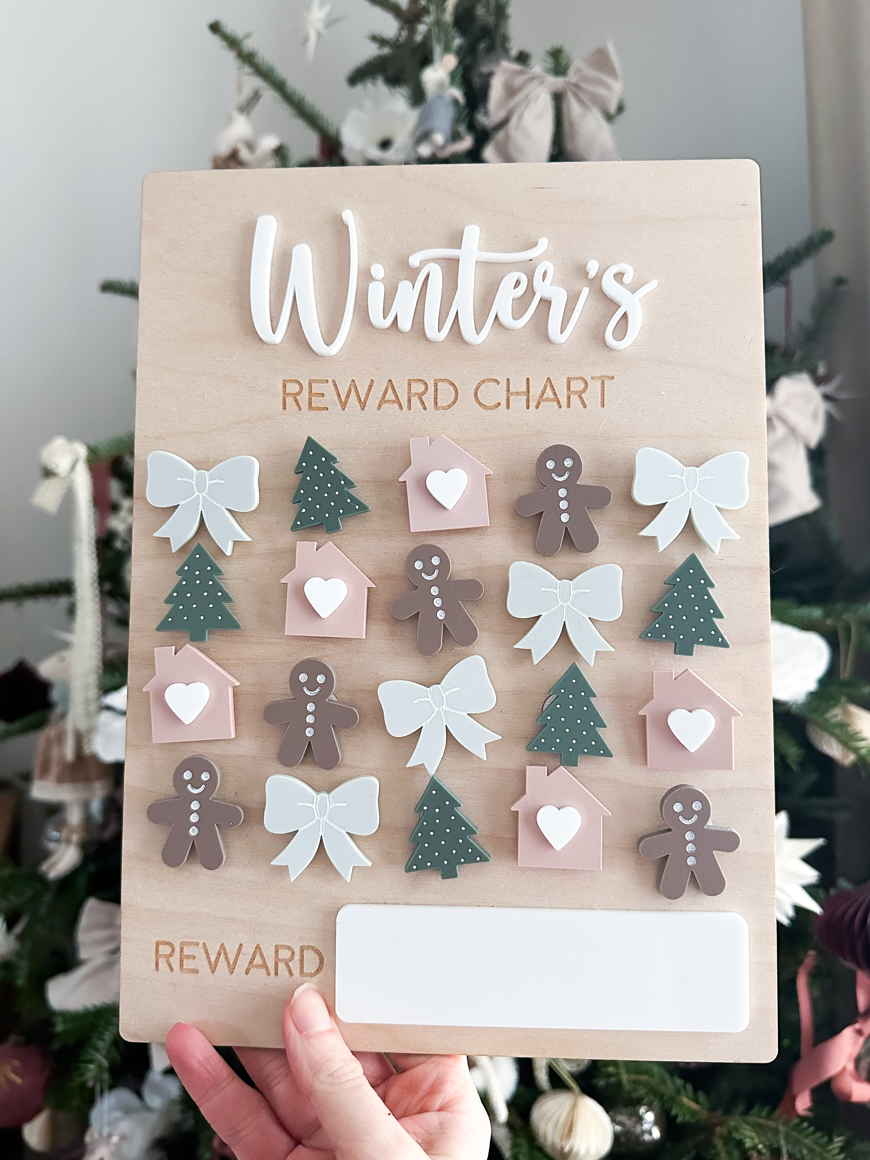 Personalised Interchangeable Festive Reward Chart