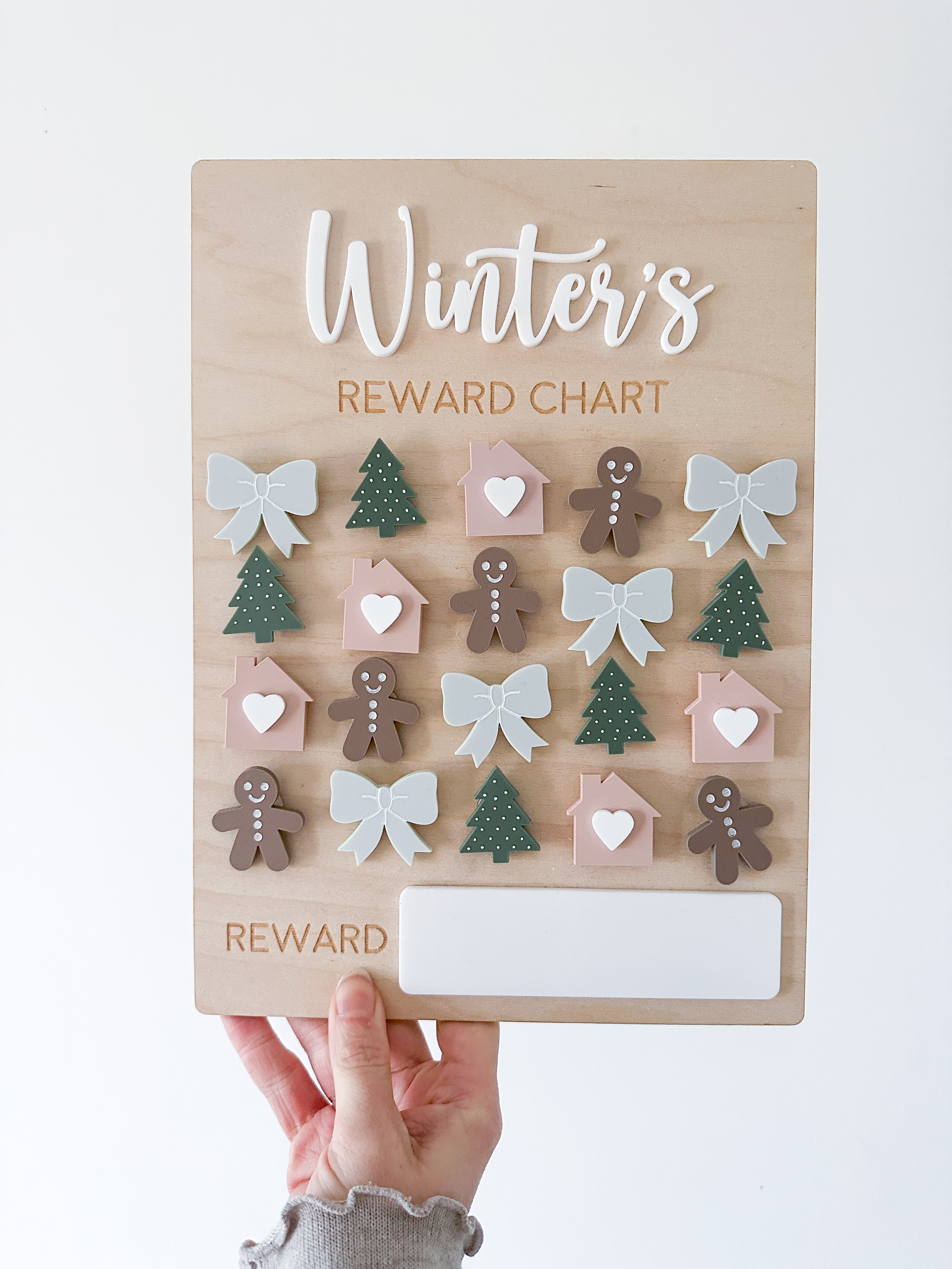 Personalised Interchangeable Festive Reward Chart alternate view