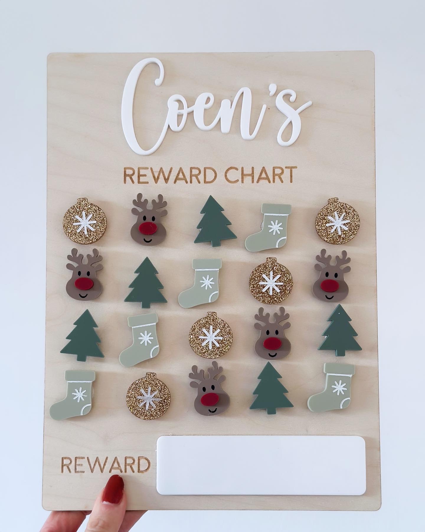 Personalised Interchangeable Festive Reward Chart image 4