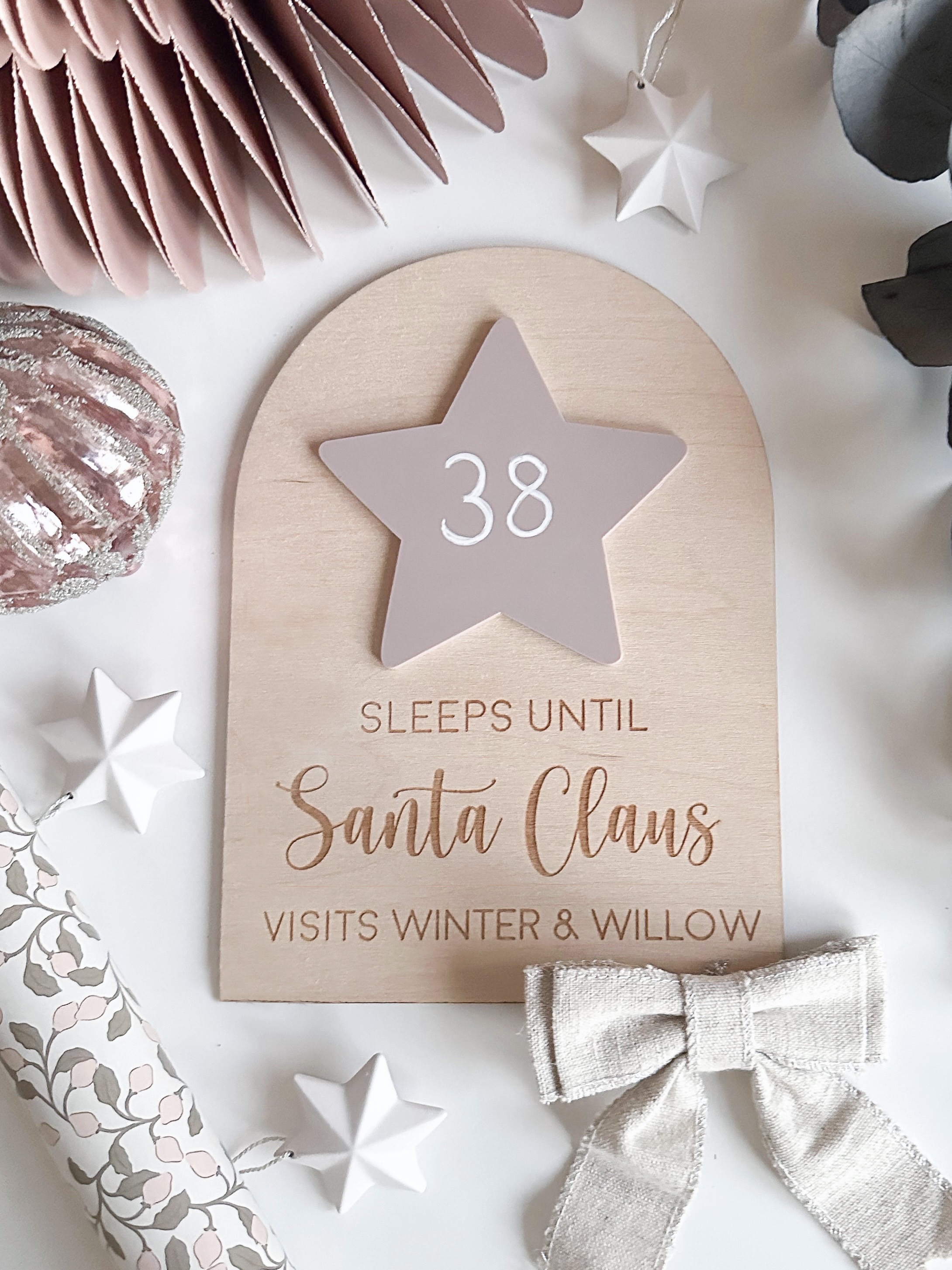 Personalised Christmas Countdown Sign image 4