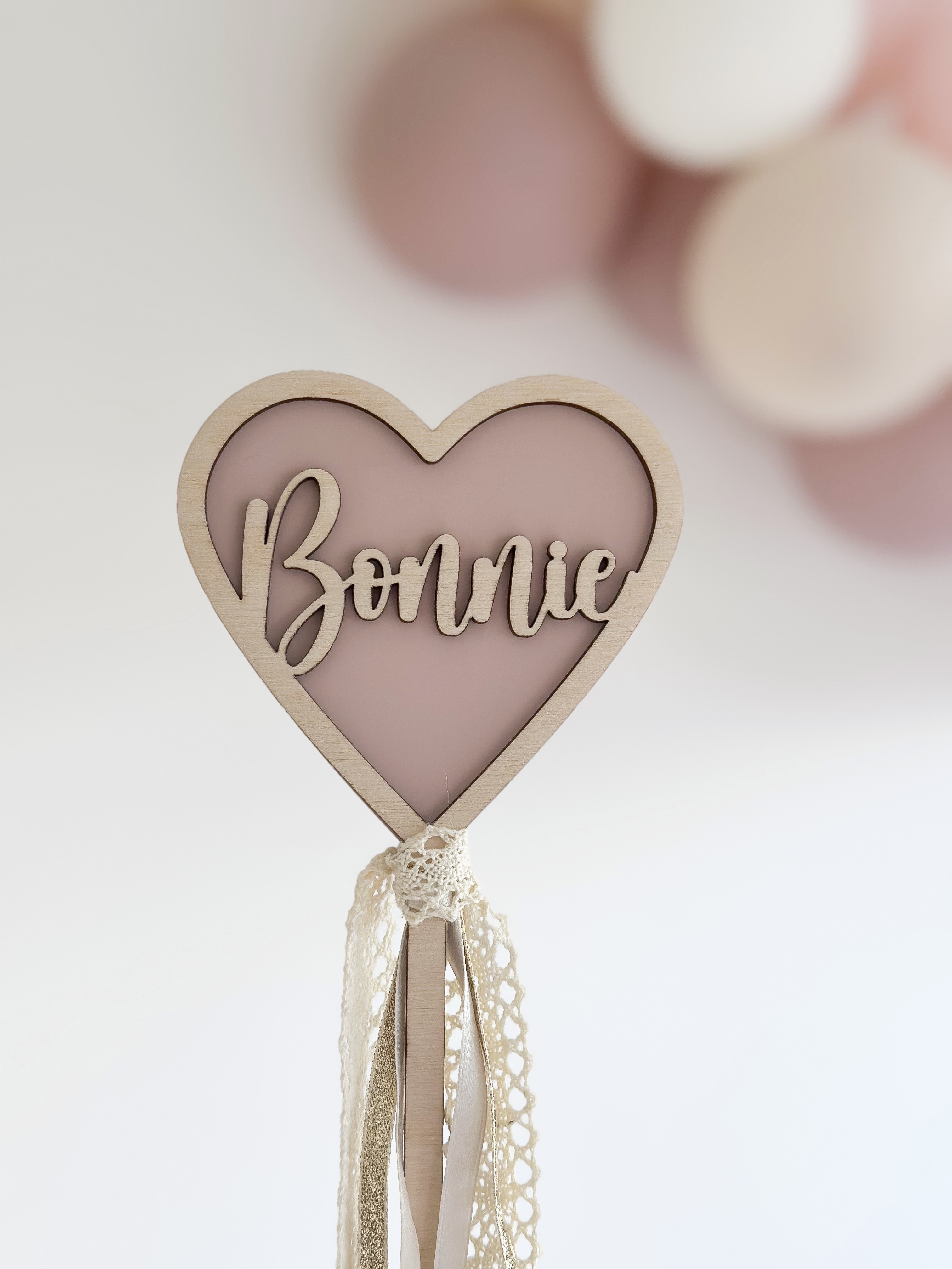 Personalised Boho Heart Wand